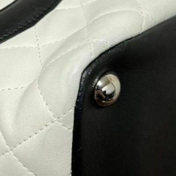 Authentic CHANEL CC Cambon Calfskin Quilted Large Shopping Tote Shoulder Bag - Picture 16 of 16